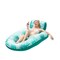 1 Inflatable Pool Lounger Float for Adults Supports 300 lbs with Cup Holder Headrest and Footrest